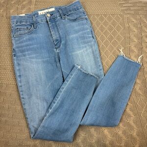 Frank & Eileen Sligo Light Blue Cropped Raw Hem Jeans 26